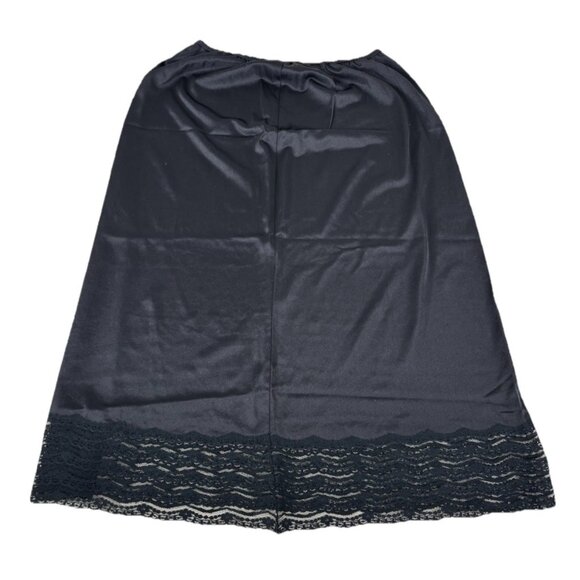 VTG HENSON KICKERNICK Small Half Slip Lace Black 25"L EUC - Picture 1 of 9